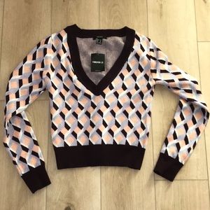 F21 Geometric Sweater